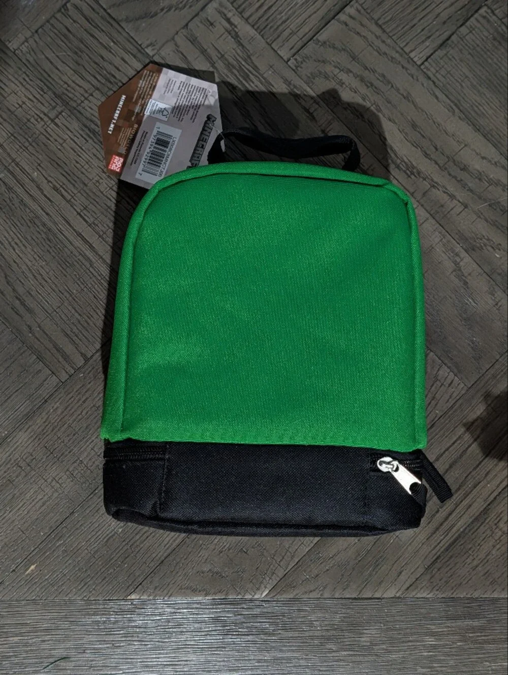 Brand New Minecraft Creeper Dual Compartment Insulated Tote Case Lunch Bag